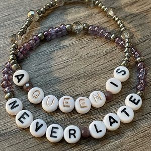 A Queen Is Never Late Disney Princess Diaries Inspired Bracelet Stack Set